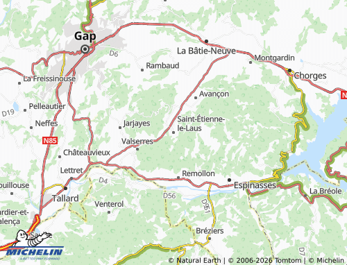 MICHELIN Saint-Étienne-le-Laus map - ViaMichelin