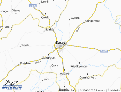 Kaart MICHELIN Saray - ViaMichelin