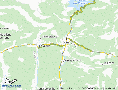 MICHELIN La Mata de la Riba map - ViaMichelin