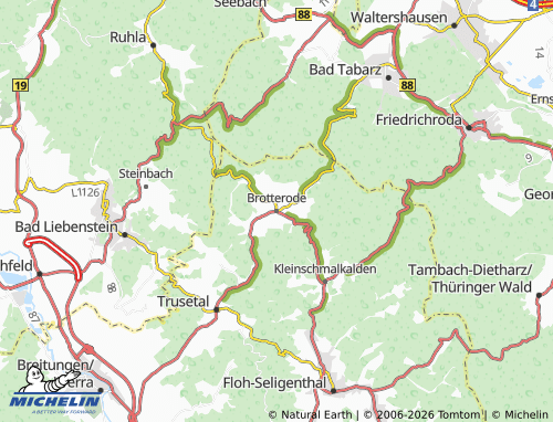 Kaart MICHELIN Brotterode - ViaMichelin