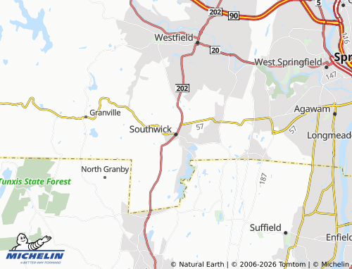 Carte MICHELIN Southwick - ViaMichelin