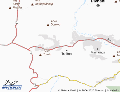 MICHELIN-Landkarte Tshirolwe Extension 2 Block C - ViaMichelin