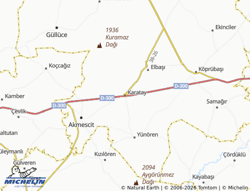 MICHELIN Karatay map - ViaMichelin