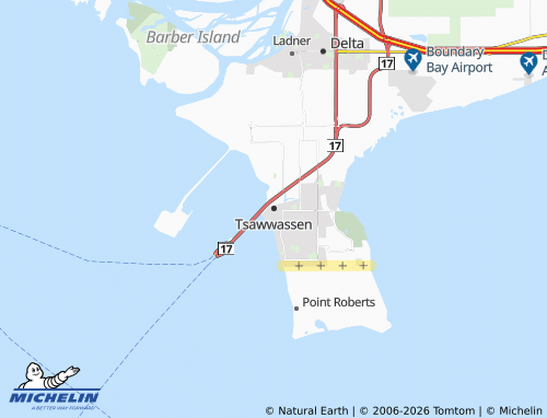 Kaart MICHELIN Tsawwassen - ViaMichelin
