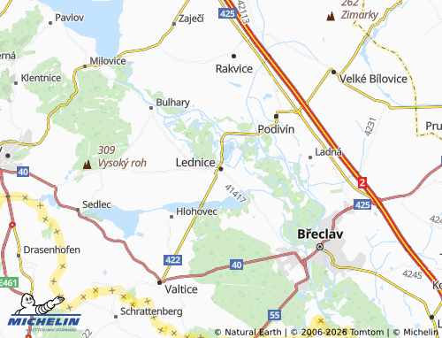 Mappa MICHELIN Lednice - ViaMichelin