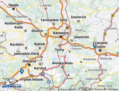 Mappa MICHELIN Tychy - ViaMichelin