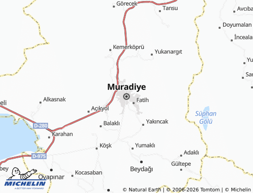 Mapa MICHELIN Muradiye - ViaMichelin