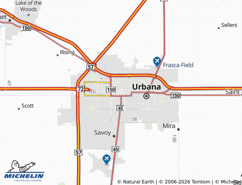 Mapa MICHELIN Champaign - ViaMichelin