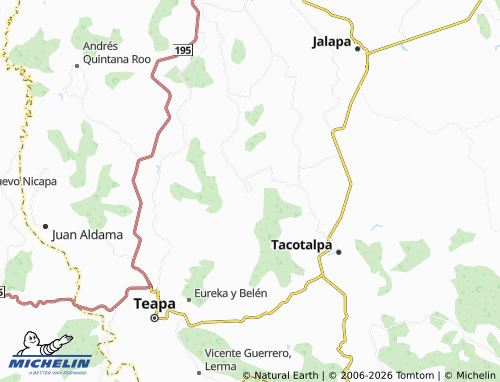 Mappa MICHELIN Puyacatengo Primera Sección - ViaMichelin