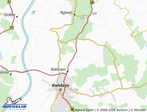 MICHELIN Tychnowy map - ViaMichelin