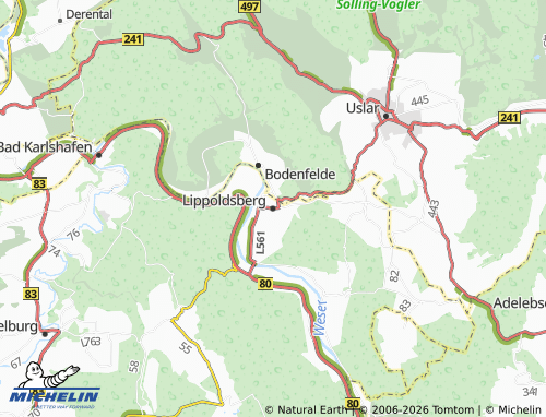 Mappa MICHELIN Lippoldsberg - ViaMichelin