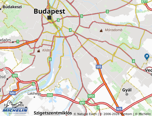 MICHELIN 20. Kerület map - ViaMichelin