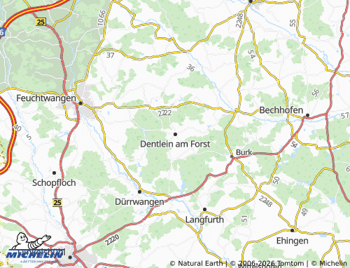 Mappa MICHELIN Dentlein am Forst - ViaMichelin