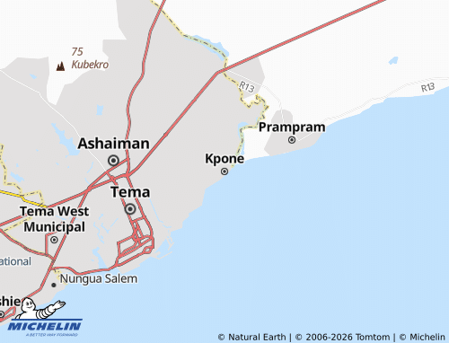 Carte MICHELIN Kpone - ViaMichelin