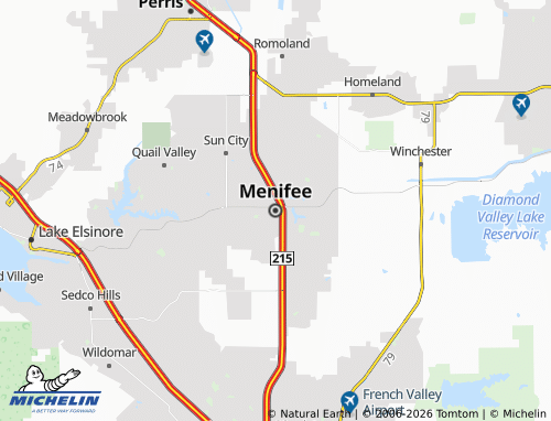 Mappa MICHELIN Menifee - ViaMichelin