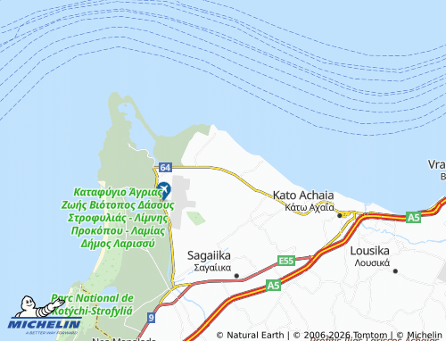 MICHELIN Lakkopetra map - ViaMichelin