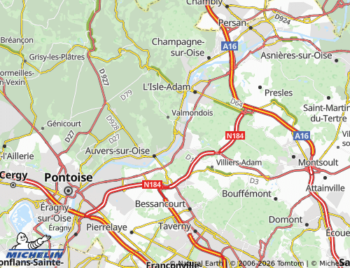 MICHELIN Butry-sur-Oise map - ViaMichelin