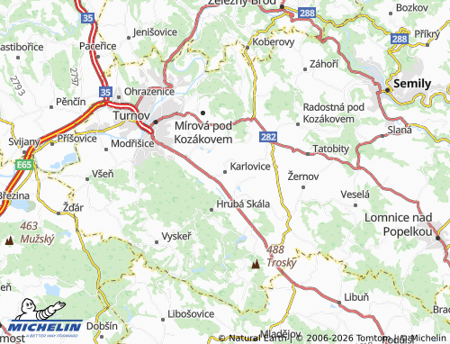 MICHELIN Karlovice map - ViaMichelin