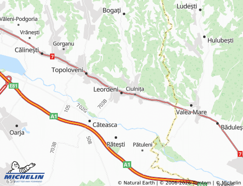 Mapa MICHELIN Leordeni - ViaMichelin