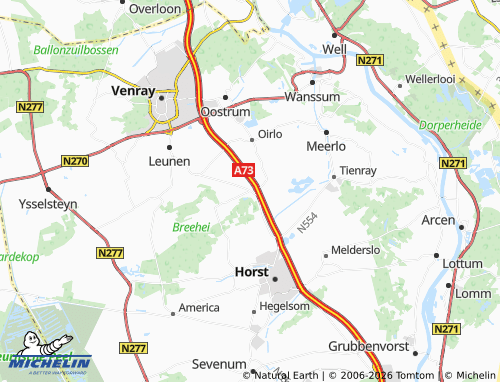 MICHELIN Castenray map - ViaMichelin
