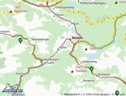 Mapa MICHELIN Ehenbichl - ViaMichelin