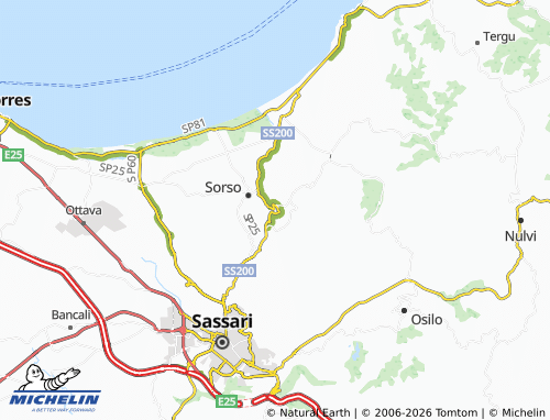 Carte MICHELIN Sennori - ViaMichelin