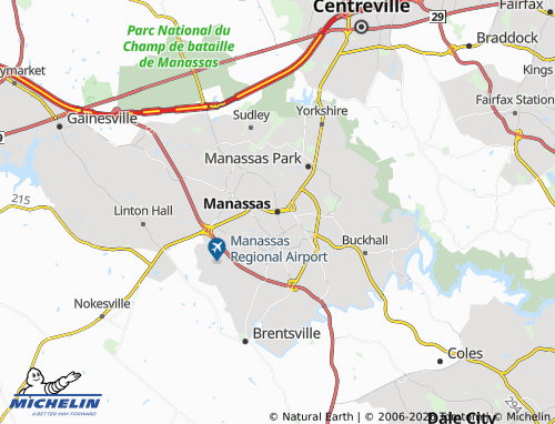 Mapa MICHELIN Manassas - ViaMichelin