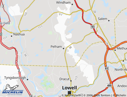 Mapa MICHELIN Pelham - ViaMichelin