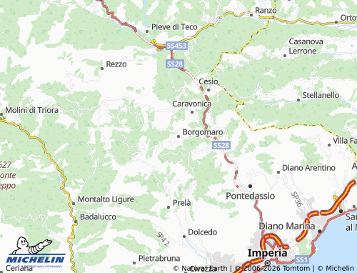 MICHELIN Borgomaro map - ViaMichelin