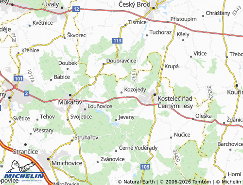 Mapa MICHELIN Kozojedy - ViaMichelin