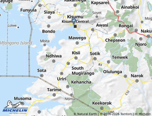 Carte MICHELIN Kisii - ViaMichelin