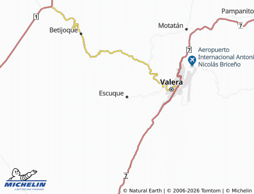 MICHELIN Escuque map - ViaMichelin