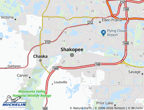 Carte MICHELIN Shakopee - ViaMichelin