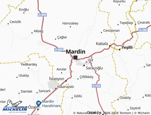 MICHELIN Mardin map - ViaMichelin