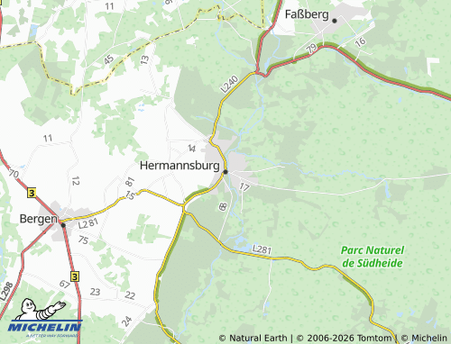 MICHELIN Hermannsburg map - ViaMichelin