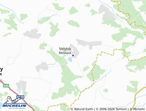 Mapa MICHELIN Velytsk - ViaMichelin