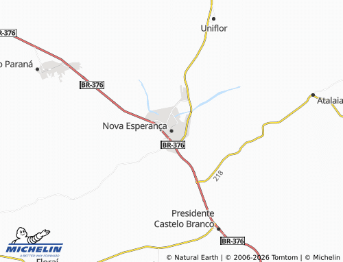 Mapa MICHELIN Nova Esperança - ViaMichelin
