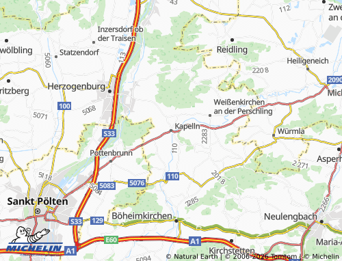 MICHELIN Kapelln map - ViaMichelin