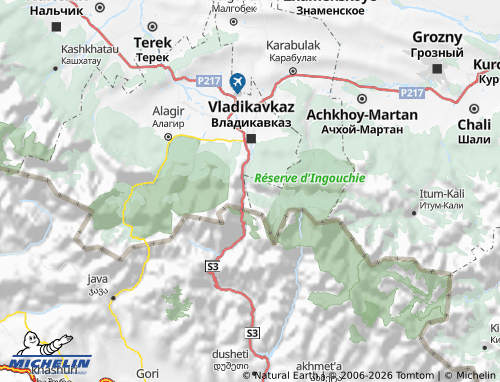 MICHELIN-Landkarte Dscheirachski Rajon - ViaMichelin