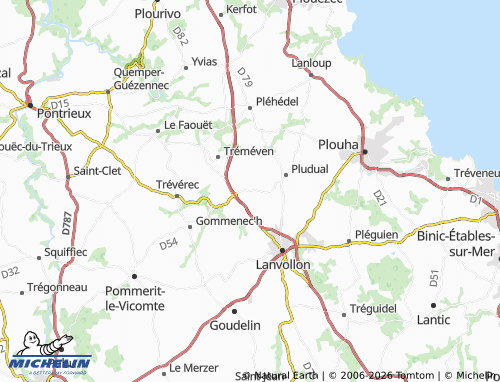 Carte MICHELIN Lannebert - ViaMichelin
