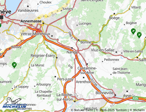 MICHELIN Boringes map - ViaMichelin