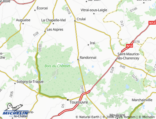 MICHELIN Randonnai map - ViaMichelin