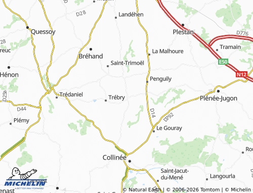 MICHELIN Saint-Glen map - ViaMichelin