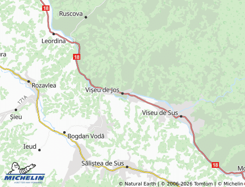 Mappa MICHELIN Vișeu de Jos - ViaMichelin