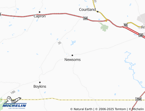 MICHELIN Newsoms map - ViaMichelin