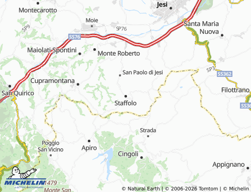 MICHELIN Staffolo map - ViaMichelin
