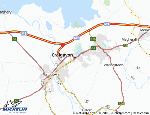 MICHELIN Craigavon map - ViaMichelin