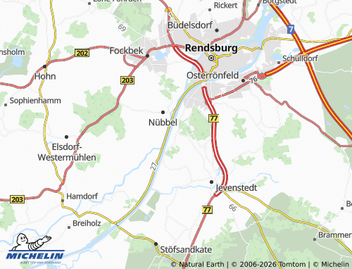 MICHELIN Schülp bei Rendsburg map - ViaMichelin