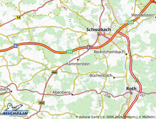 MICHELIN Kammerstein map - ViaMichelin