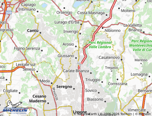 MICHELIN-Landkarte Giussano - ViaMichelin